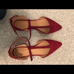 Maroon/Burgandy pointed toe flats